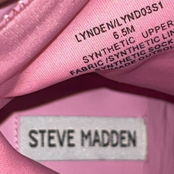 STEVE MADDEN LYNDEN PINK PATENT ANKLE BOOT SIDE ZIP BLOCK HEEL - NEW IN BOX  6.5 - Picture 8 of 9